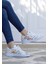 Kadın Vegan Deri Beyaz Günlük Sneakers - More Self Love Tasarım 1