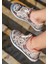 Kadın Vegan Deri Çok Renkli Sneakers - Queen of Meows Tasarım 1