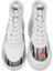 Kadın Vegan Deri Beyaz High Sneakers - You're the Colour of My Life Tasarım 4