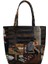 Kadın Vegan Çok Renkli Large Tote Bag - Family Time Tasarım 4