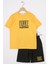 Yazı Baskılı Hardal Renk Erkek Cocuk Sortlu Takım 1
