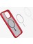 iPhone 15 Pro Kılıf Ultra Hybrid MagFit MagSafe özellikli Frost Deep Red - ACS07057 7