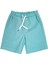Organik Kanvas Nakışlı Açık Mavi Yazlık Erkek Çocuk Şort 1