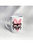 Kalp Desenli Super Mom Baskılı Kupa Bardak Porselen Kahve Mug 1
