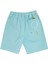 Organik Kanvas Nakışlı Açık Mavi Yazlık Erkek Çocuk Şort 4