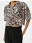 Oversize Leopar Desenli Crop Gömlek Kısa Kollu 5