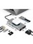Macbook Uyumlu Type-C™ Wireless Şarj Usb-C To 3* USB 3.0 4*usb 2.0 4K 1080P Hd HDMI VGA 1000 Mbps RJ45 Pd Aux Ses Sd Tf Kart 15IN1 Çevirici Hub Adaptör 1