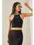 Siyah Askılı Crop Bluz 5YXK2-48537-02 1