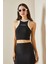 Siyah Askılı Crop Bluz 5YXK2-48537-02 3