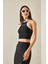 Siyah Askılı Crop Bluz 5YXK2-48537-02 4
