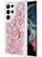 Samsung Galaxy S24 Ultra Kılıf Glitter Liquid Holder Pembe 1
