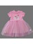 1-2-3 Yaş Tül Fiyonk Çiçekler Nakışlı Astarlı Kız Bebek Tütü Elbisesi 2