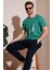 Pamuklu Slim Fit Bisiklet Yaka T Shirt Erkek T Shirt 646R7810 1