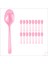 Plastik Kaşık, 24 Adet - Pembe 1