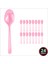 Plastik Kaşık, 24 Adet - Pembe 2
