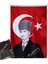 Türk Bayrağı Atatürk Posterli Saten Kumaş   50X70 cm 1