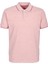 Erkek Polo Yaka Tişört Nar Çiçeği %100 Pamuk Slim Fit Ribanalı 1245 1