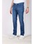 Erkek Kot Pantolon Regular Fit Mavi Düz Paça 5 Cepli Jean Ncs Jeans 576 6138 4