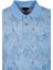 Erkek Polo Yaka Tişört Mavi Slim Fit Pamuklu Desenli Ribanalı Kol T-Shirt Ncs Jeans 1251 3