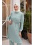 Mint Piliseli Tunik Pantolon Takım 3