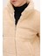 5178 Astarlı Peluş Mont - Krem 4