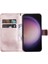Kart Yuvası Klasik Düz Renk ile Samsung Galaxy S24 Ultra Için Flip Case (Yurt Dışından) 4