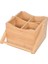 Bambu Organizer 4 Bölmeli Ister Makyaj Organizer Ister Kaşıklık Kulplu 1