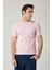 Sıfır Yaka Bisiklet Yaka Likralı Pembe Erkek Tshirt 1