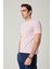 Sıfır Yaka Bisiklet Yaka Likralı Pembe Erkek Tshirt 3