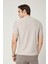 Sıfır Yaka Bisiklet Yaka Likralı Krem Erkek Tshirt 4