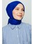 Saks Mavi Bloom Desen Şal 1