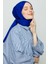 Saks Mavi Bloom Desen Şal 2