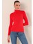 15825 Boğazlı Triko Kazak - Kırmızı 4