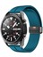 Amazfit Gts 3/ Gts 4 Mini Uyumlu Kordon Silikon Magnetik Mıknatıslı Tokalı Spor Kayış, Turkuaz 2