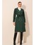 5853 Kruvaze Yaka Trençkot - Zümrüt Yeşili 4