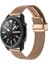 Amazfit Gtr Uyumlu Kordon Paslanmaz Hasır Metal Magnetik Kayış, Rose Gol 1