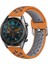 Amazfit Gtr 3 / Gtr 3 Pro Uyumlu Kordon Silikon Nike Delikli Metal Tokalı Kayış, Turuncu - Gri 1