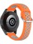 Amazfit Gtr 3 / Gtr 3 Pro Uyumlu Kordon Silikon Nike Delikli Metal Tokalı Kayış, Turuncu - Gri 2