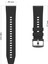 Amazfit Gtr Uyumlu Kordon Silikon Metal Tokalı Şeritli Kayış, Siyah 3
