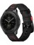 Amazfit Gtr Uyumlu Kordon Deri Kordon Dikişli Luxury Spor Kayış, Siyah 1