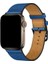 Apple Watch 2/3/4/5/6/7/8 Se 38-40-Uyumlu Kordon Deri Metal Tokalı Luxury Şık Kayış, Mavi 2