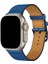Apple Watch 2/3/4/5/6/7/8 Se 38-40-Uyumlu Kordon Deri Metal Tokalı Luxury Şık Kayış, Mavi 4