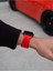 Apple Watch 2/3/Ultra Uyumlu Kordon Silikon Metal Tokalı Kayış, Kırmızı 2