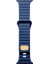 Apple Watch 2/3/Ultra Uyumlu Kordon Silikon Metal Tokalı Kayış, Lacivert 1