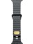 Apple Watch 2/3/Ultra Uyumlu Kordon Silikon Metal Tokalı Kayış, Gri 1