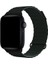 Apple Watch 2/3/4/5/6/7/8 Se 38-40-Uyumlu Kordon Deri Mıknatıslı Metal Tokalı Kayış, Koyu Yeşil 2