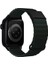 Apple Watch 2/3/4/5/6/7/8 Se 38-40-Uyumlu Kordon Deri Mıknatıslı Metal Tokalı Kayış, Koyu Yeşil 3