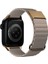 Apple Watch 2/3/4/5/6/7/8 Se 38-40-Uyumlu Kordon Deri Mıknatıslı Metal Tokalı Kayış, Krem 3