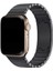 Apple Watch 2/3/4/5/6/7/8 Se 38-40-Uyumlu Kordon Paslanmaz Çelik Klipsli Luxury Kayış, Siyah 3