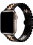 Apple Watch 2/3/4/5/6/7/8/se 38-40-Uyumlu Kordon Paslanmaz Metal Klipsli Rolex Kayış, Siyah-Rose 3